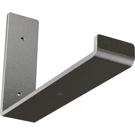 Ekena Millwork Steel Hanging Shelf Bracket, Stainless Steel 2"W x 10"D x 6 1/2"H BKTM02X10X06HSSS